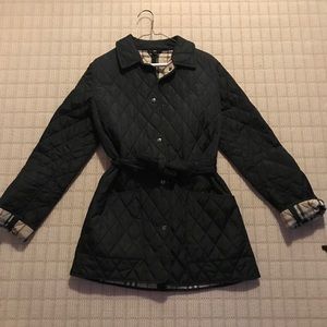 Burberry quilted jacket black size small